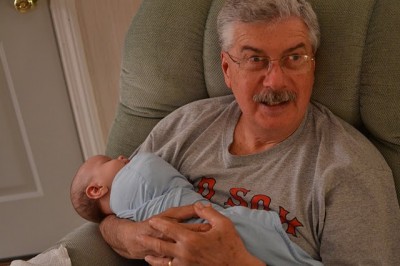 Content in Grampa's arms